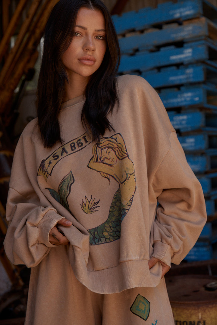 THE CALI JUMPER - MERMAID LATTE