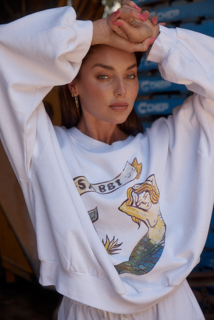 THE CALI JUMPER - MERMAID WHITE