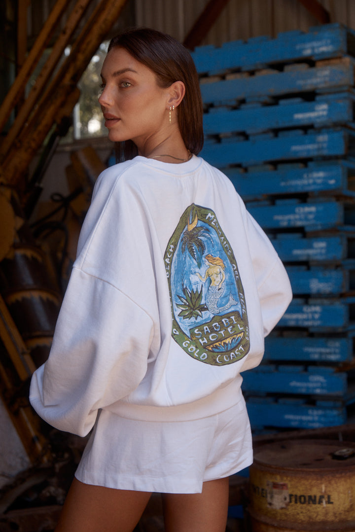 THE CALI JUMPER - MERMAID WHITE
