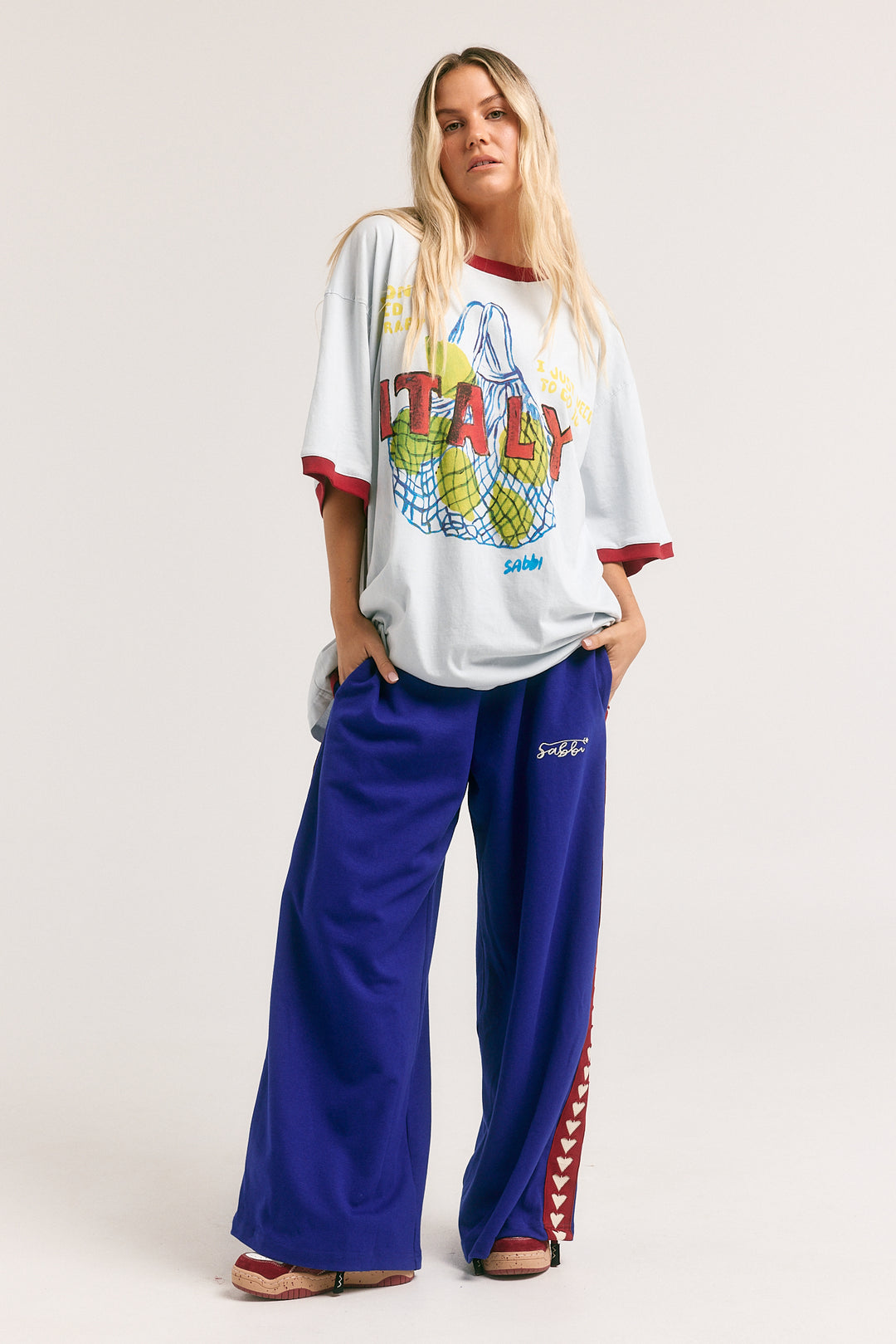 THE VERY OVERSIZED ITALY TEE - SKY