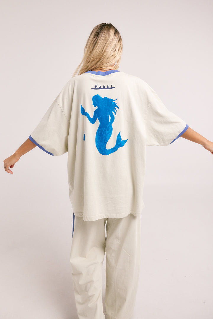 THE VERY OVERSIZED DRUNKEN MERMAID TEE - ICE