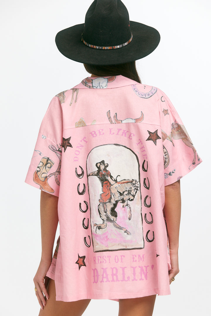 THE PATRON SHIRT - WESTERN PINK