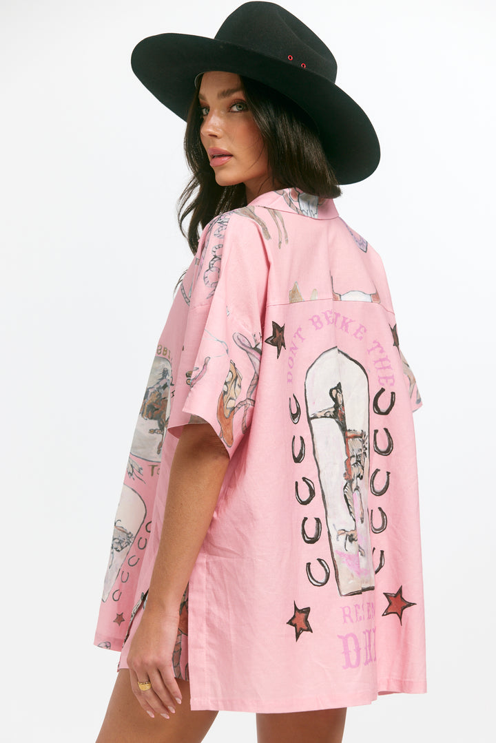 THE PATRON SHIRT - WESTERN PINK