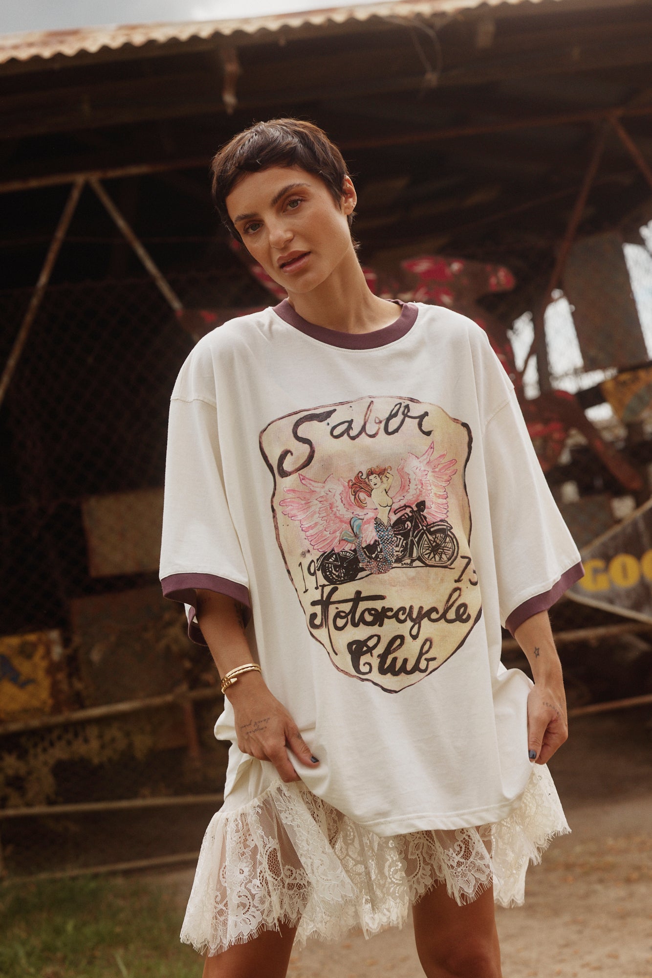 Sabbi | The Very Oversized Ride Or Die Tee - Marshmallow – SABBI