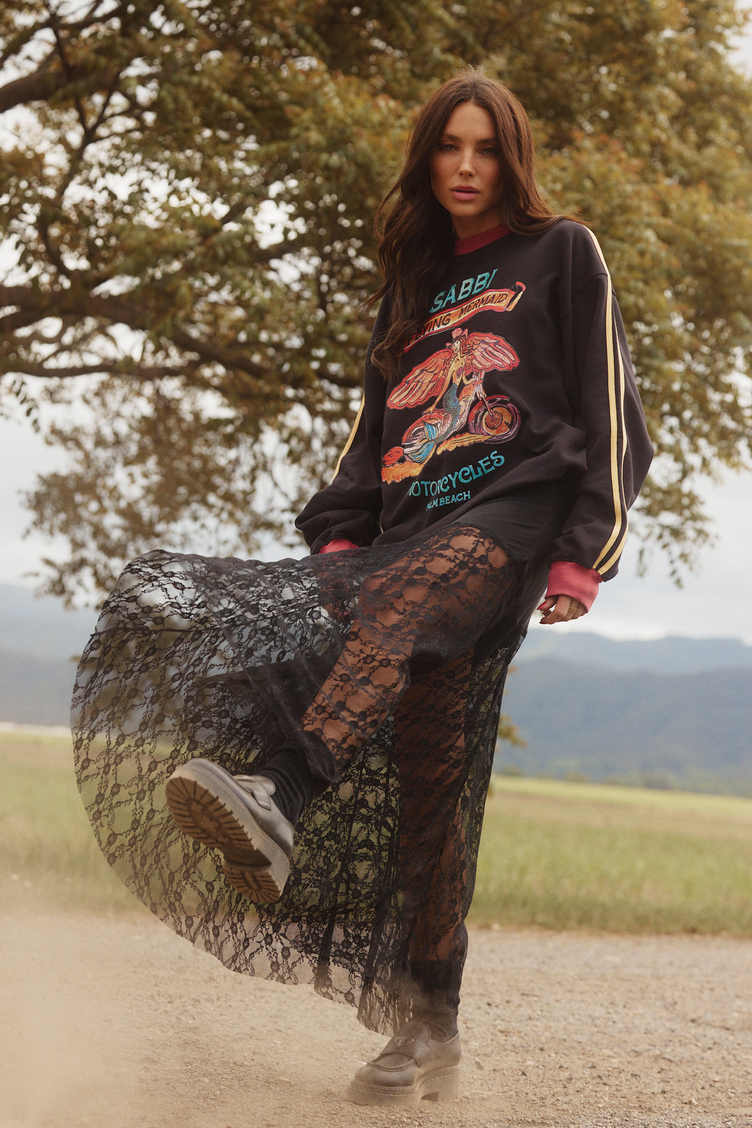 THE DIEGO JUMPER - FLYING MERMAID JUMPER BLACK