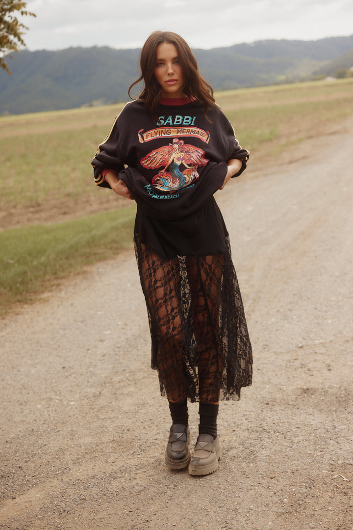 THE DIEGO JUMPER - FLYING MERMAID JUMPER BLACK