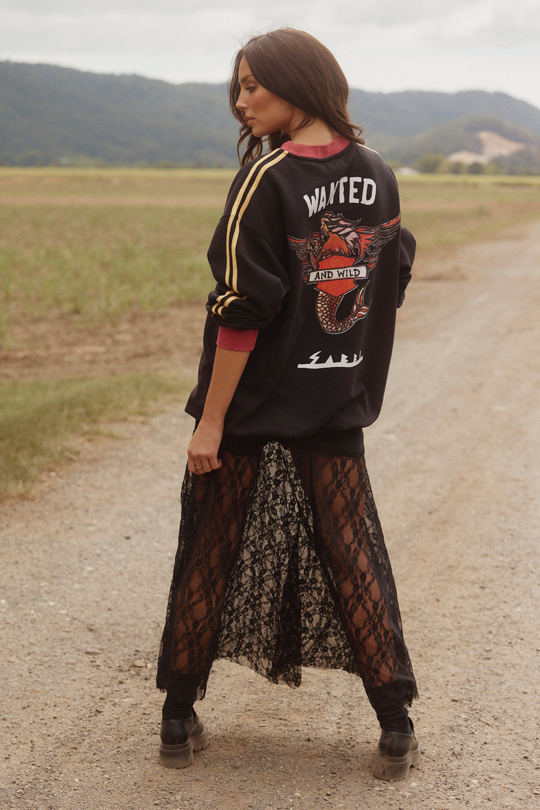 THE DIEGO JUMPER - FLYING MERMAID JUMPER BLACK