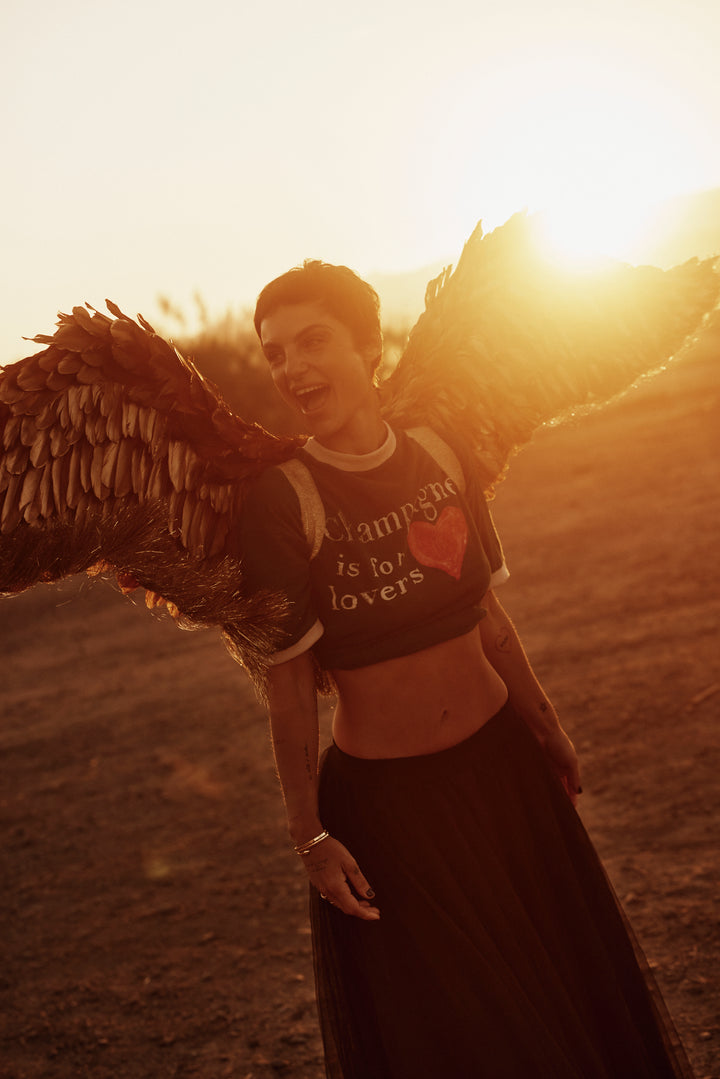 THE CHAMPAGNE IS FOR LOVERS TEE - GREEN