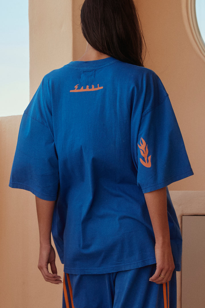 TACO TEQUILA TEE - ROYAL & ORANGE