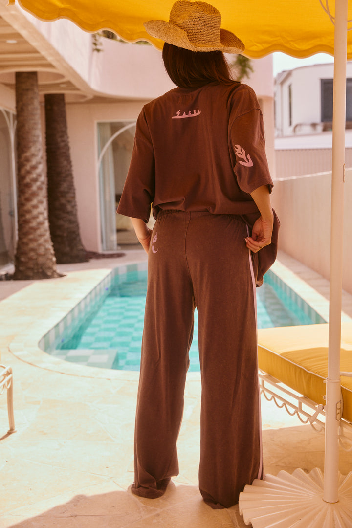 THE VERY OVERSIZED TACO TEQUILA TEE - COFFEE