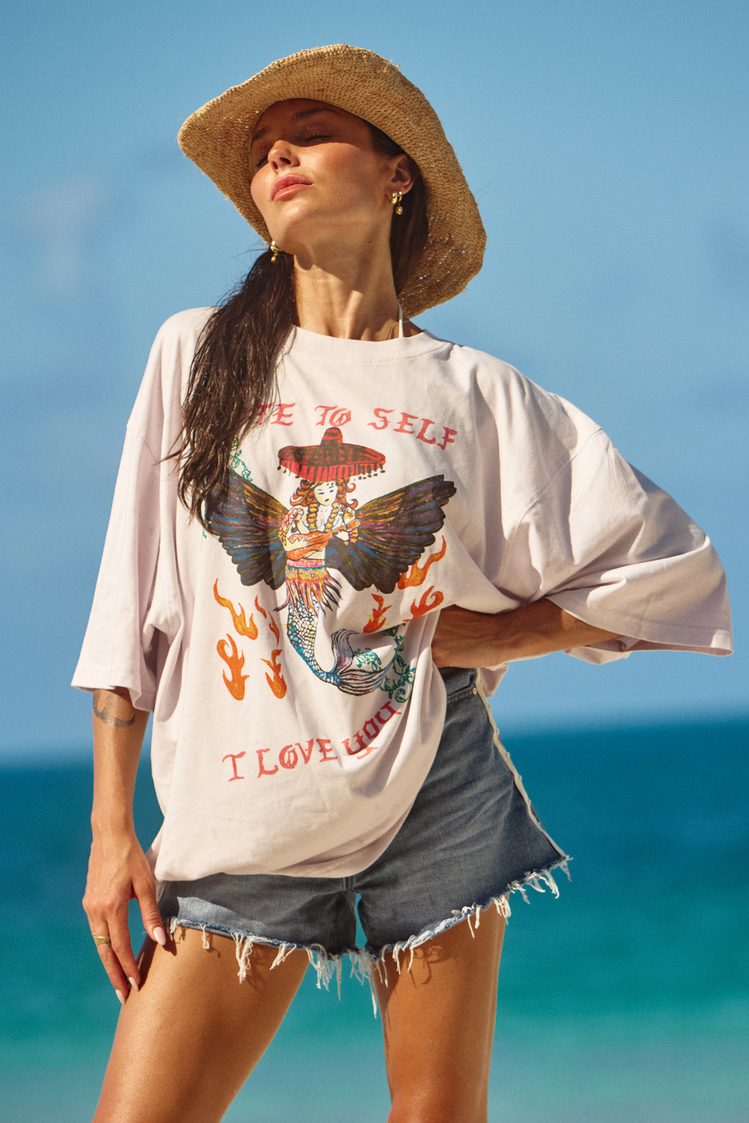 NOTE TO SELF TEE  - LAVENDER