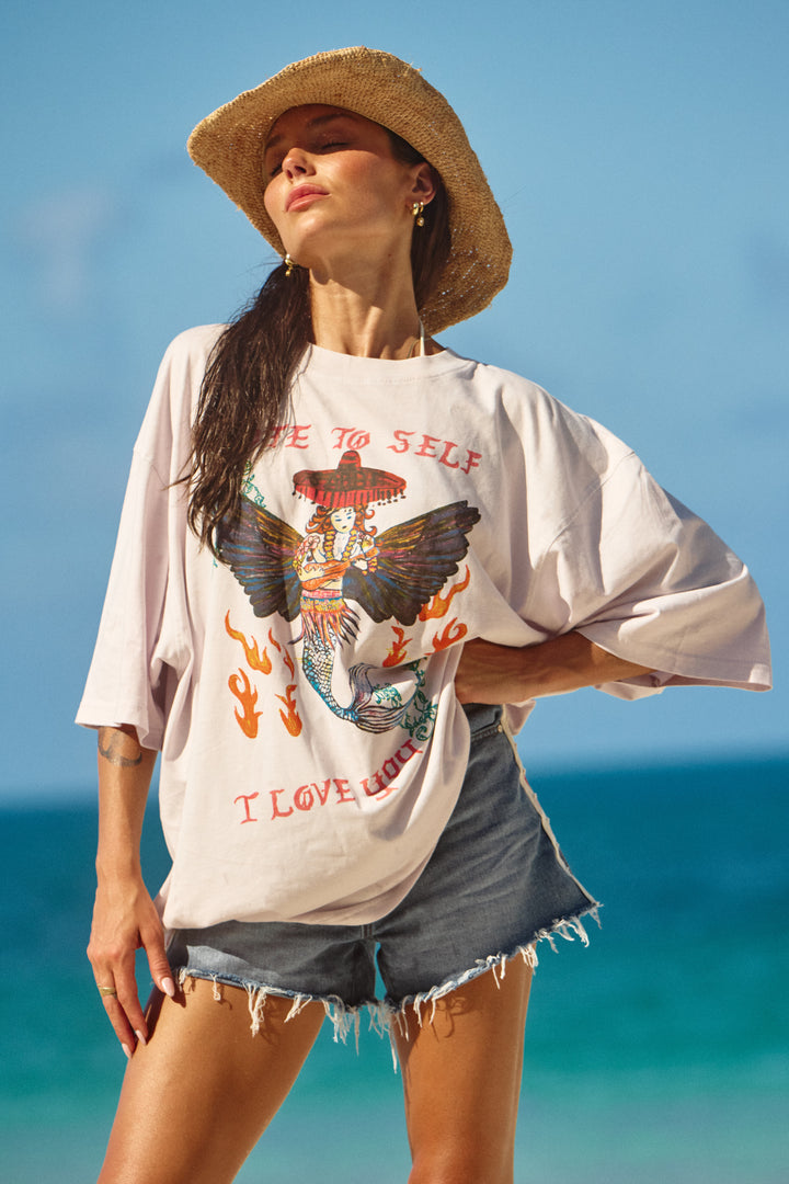 NOTE TO SELF TEE  - LAVENDER