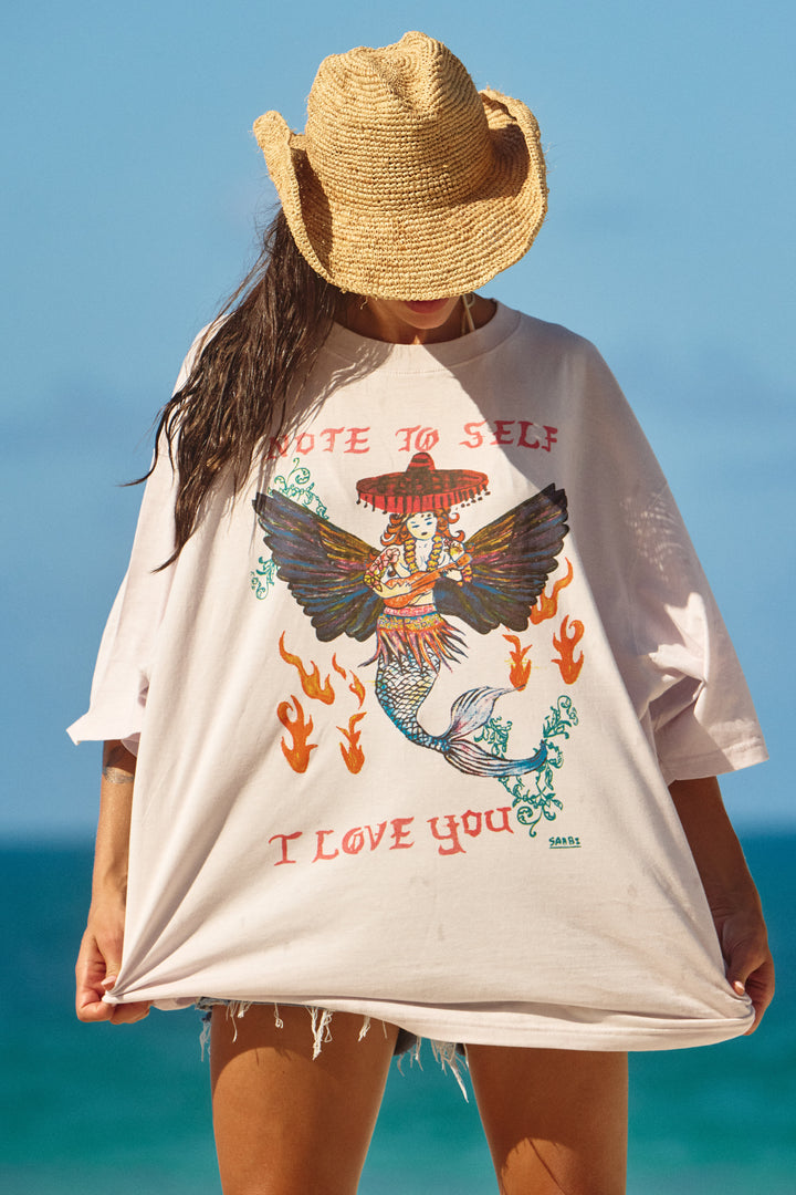 NOTE TO SELF TEE  - LAVENDER