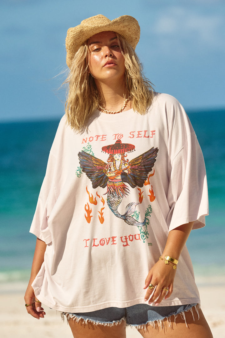 NOTE TO SELF TEE  - LAVENDER