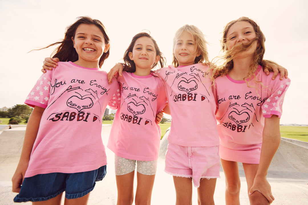 YOU ARE ENOUGH KIDS TEE - Pink