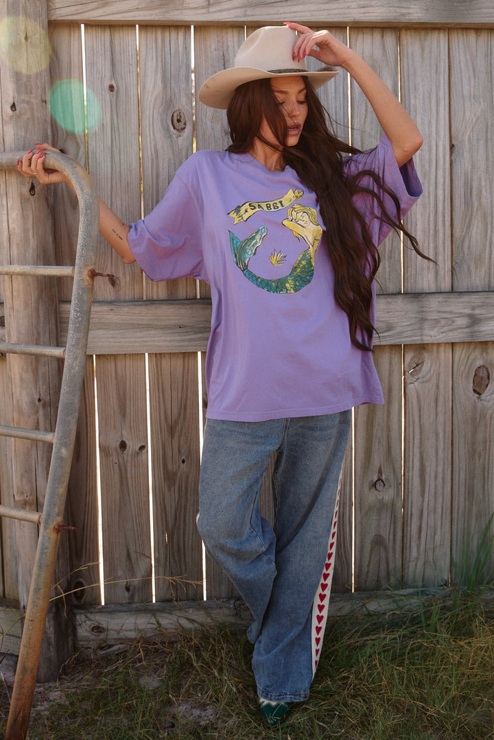 THE VERY OVERSIZED MERMAID TEE - PURPLE