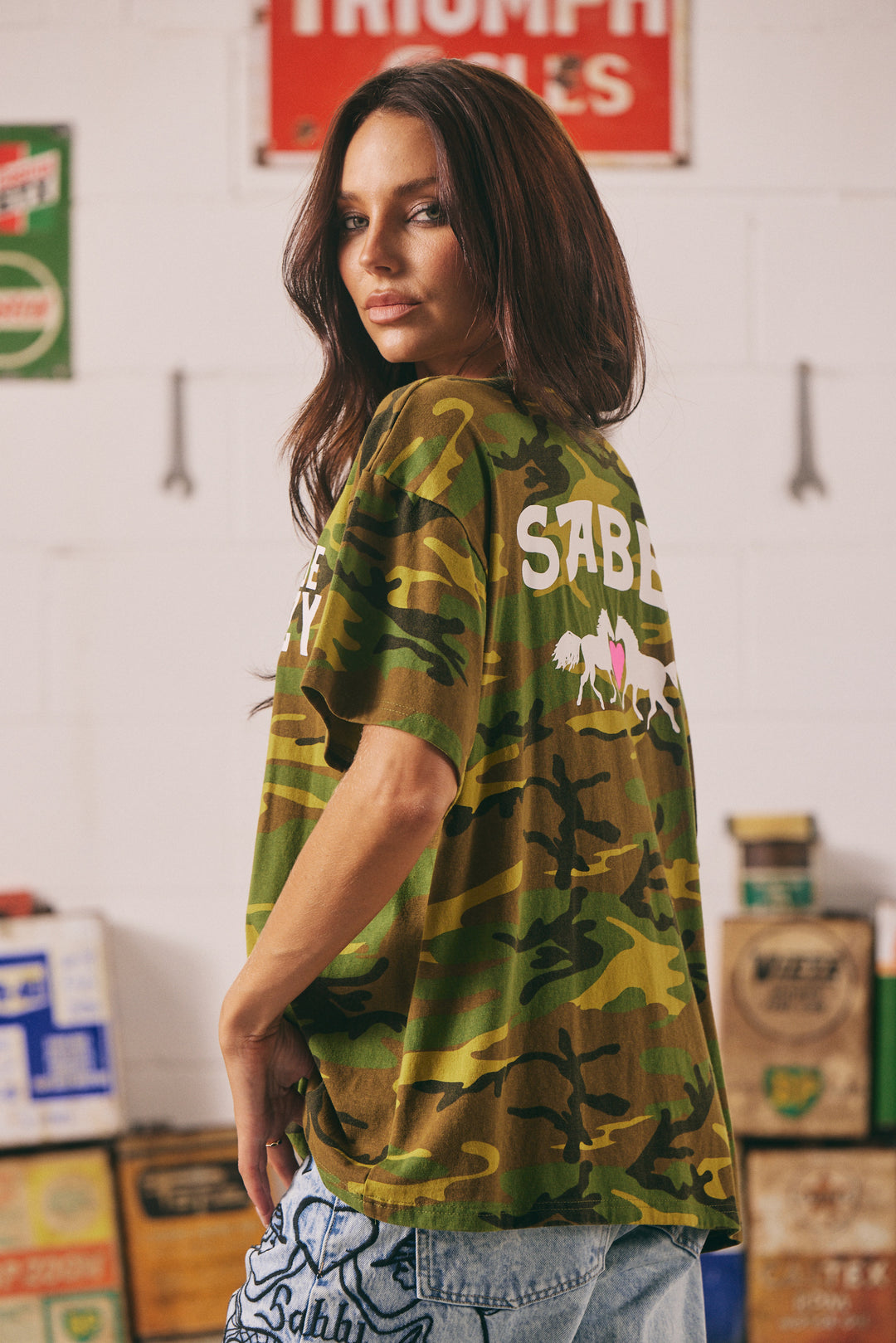 WE DON'T HIDE THE CRAZY REGULAR FIT TEE - CAMO