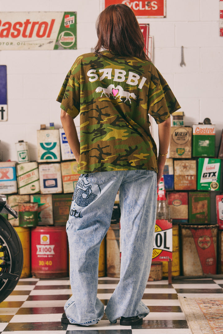 WE DON'T HIDE THE CRAZY REGULAR FIT TEE - CAMO