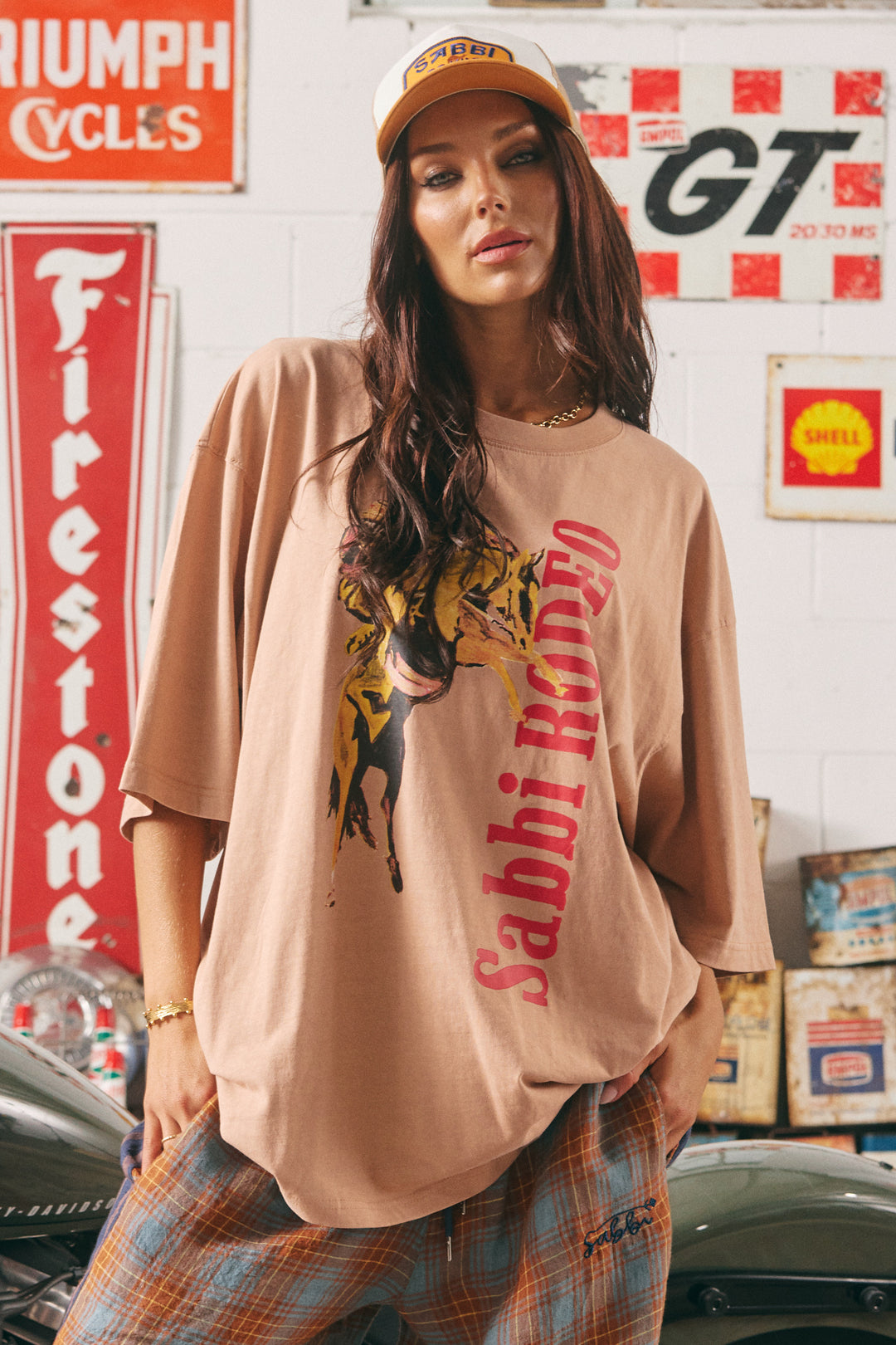 THE VERY OVERSIZED SABBI RODEO TEE - BLUSH