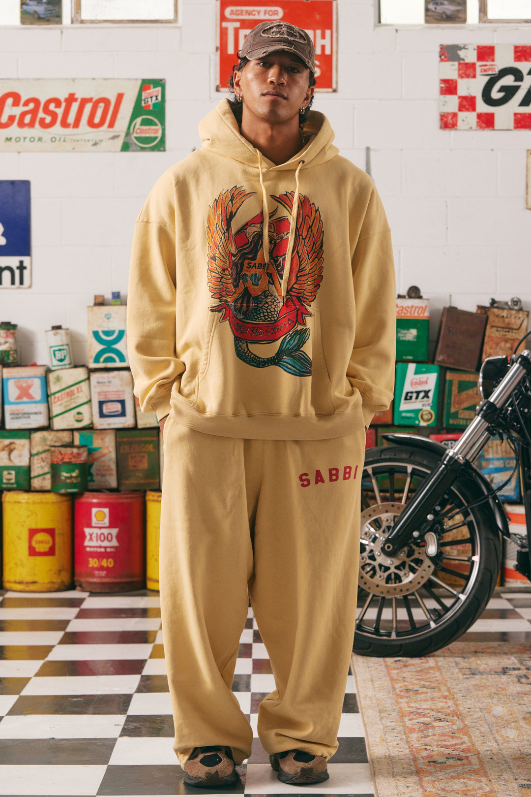 THE BRENDA ENERGY WIDE LEG SWEAT PANTS - BUTTER