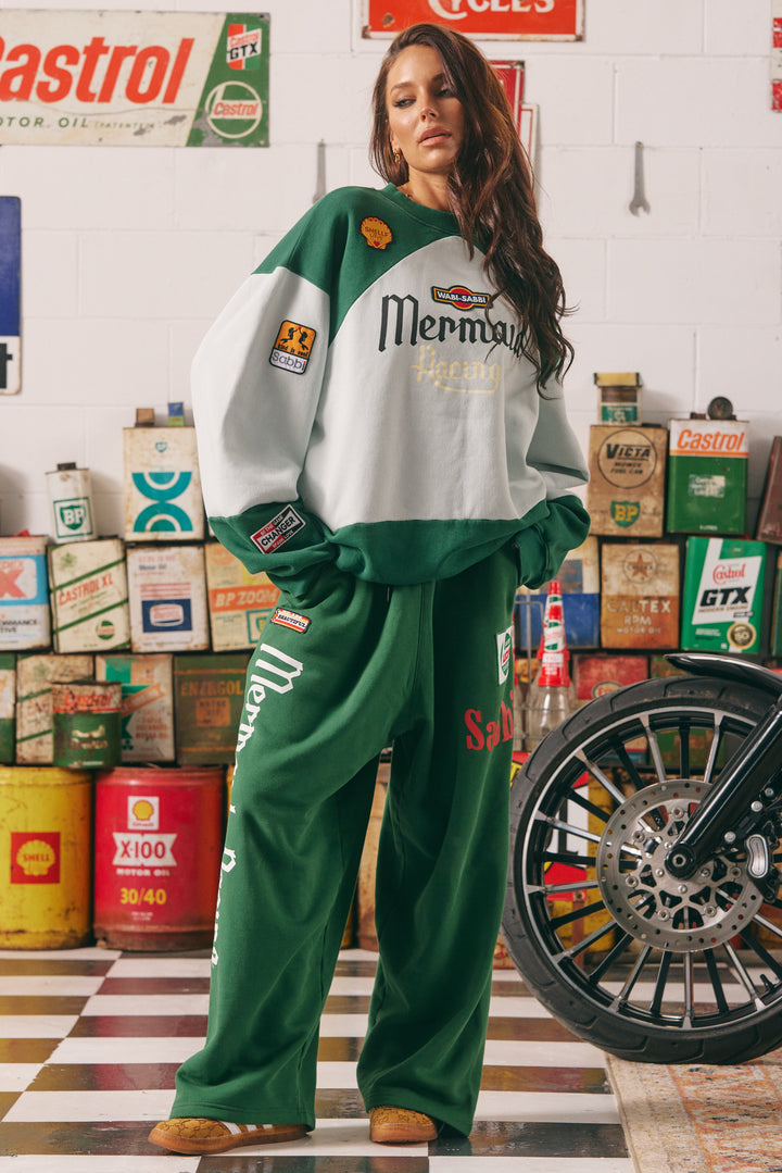 THE DIEGO JUMPER- MERMAID RACING - SKY & GREEN