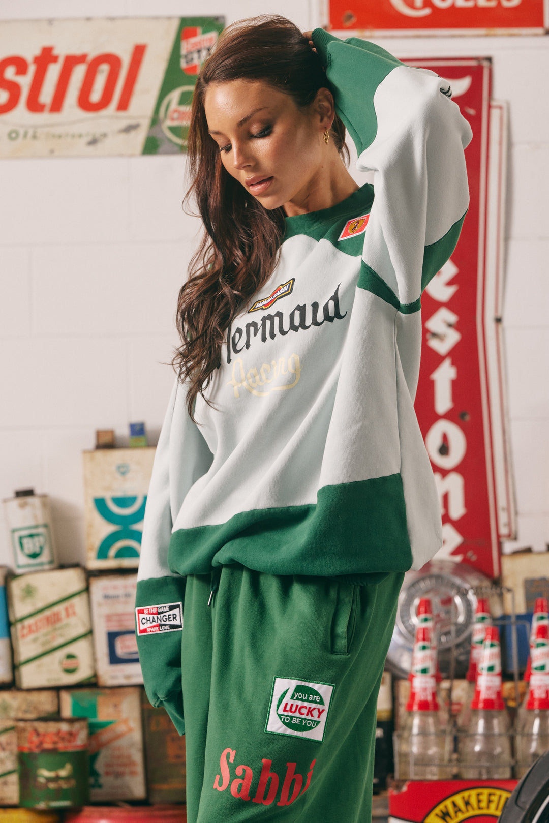 THE DIEGO JUMPER- MERMAID RACING - SKY & GREEN