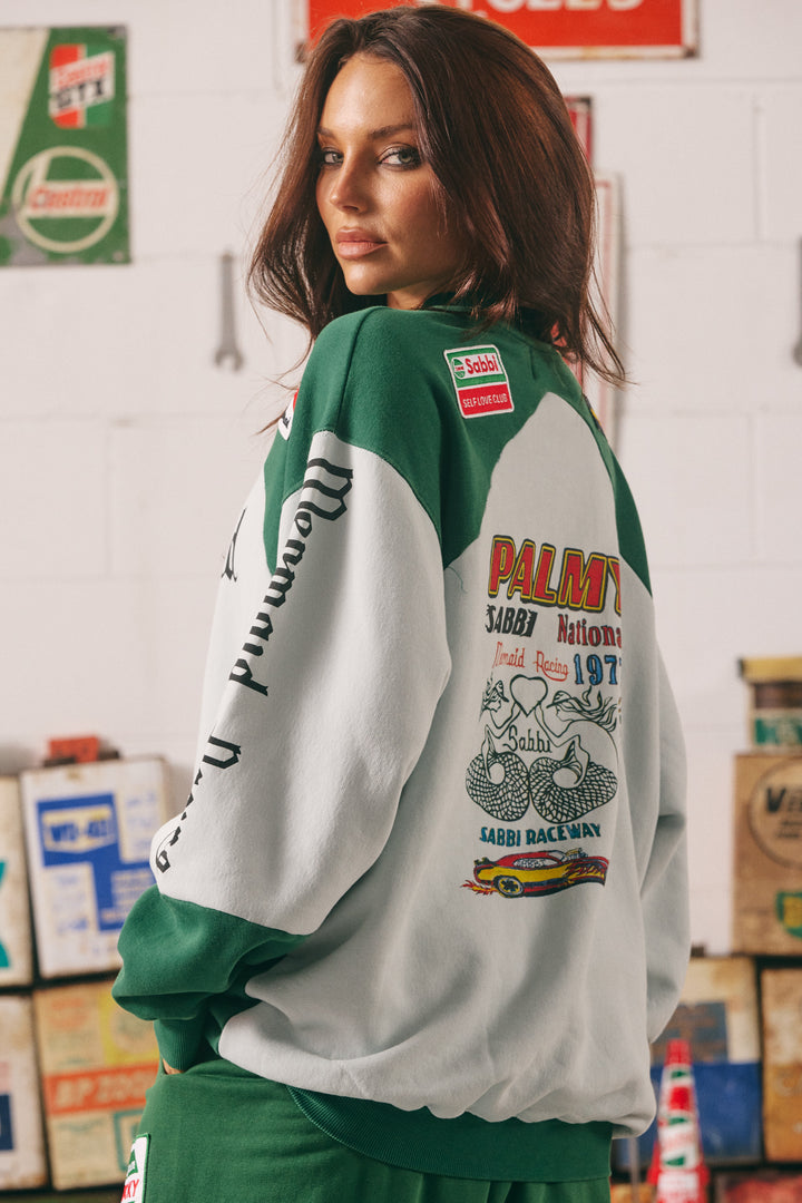 THE DIEGO JUMPER- MERMAID RACING - SKY & GREEN