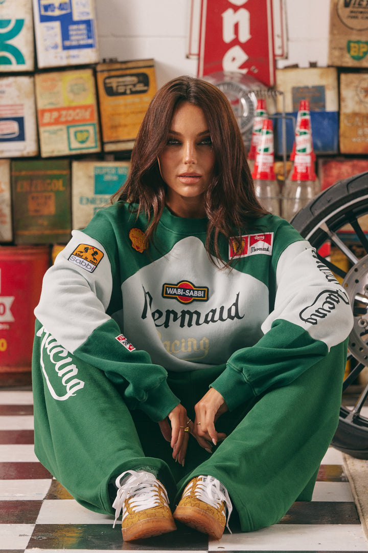 THE DIEGO JUMPER- MERMAID RACING - SKY & GREEN