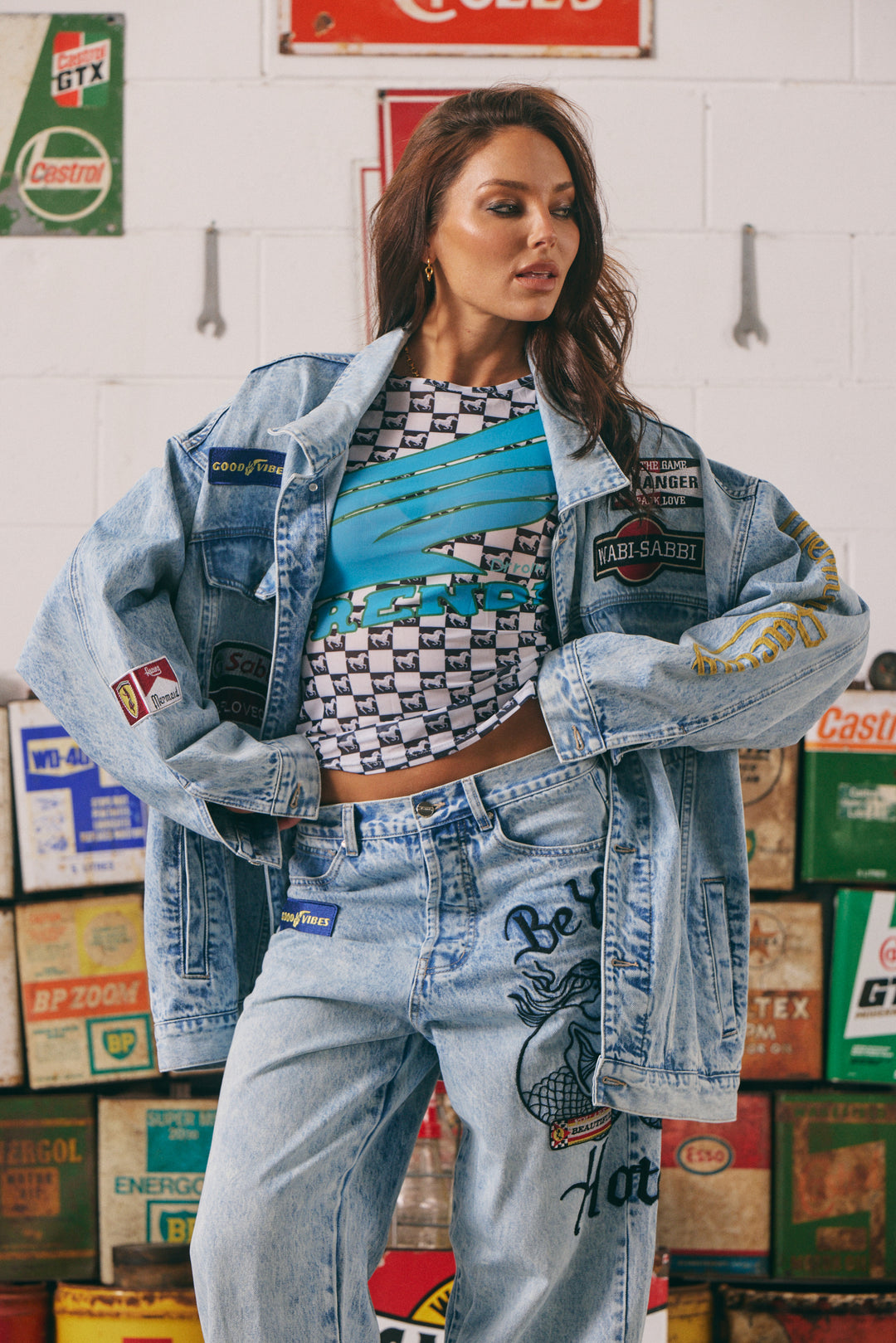 THE MERMAID RACING DENIM JACKET