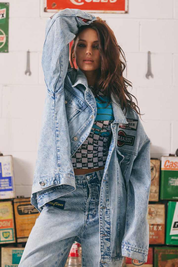 THE MERMAID RACING DENIM JACKET