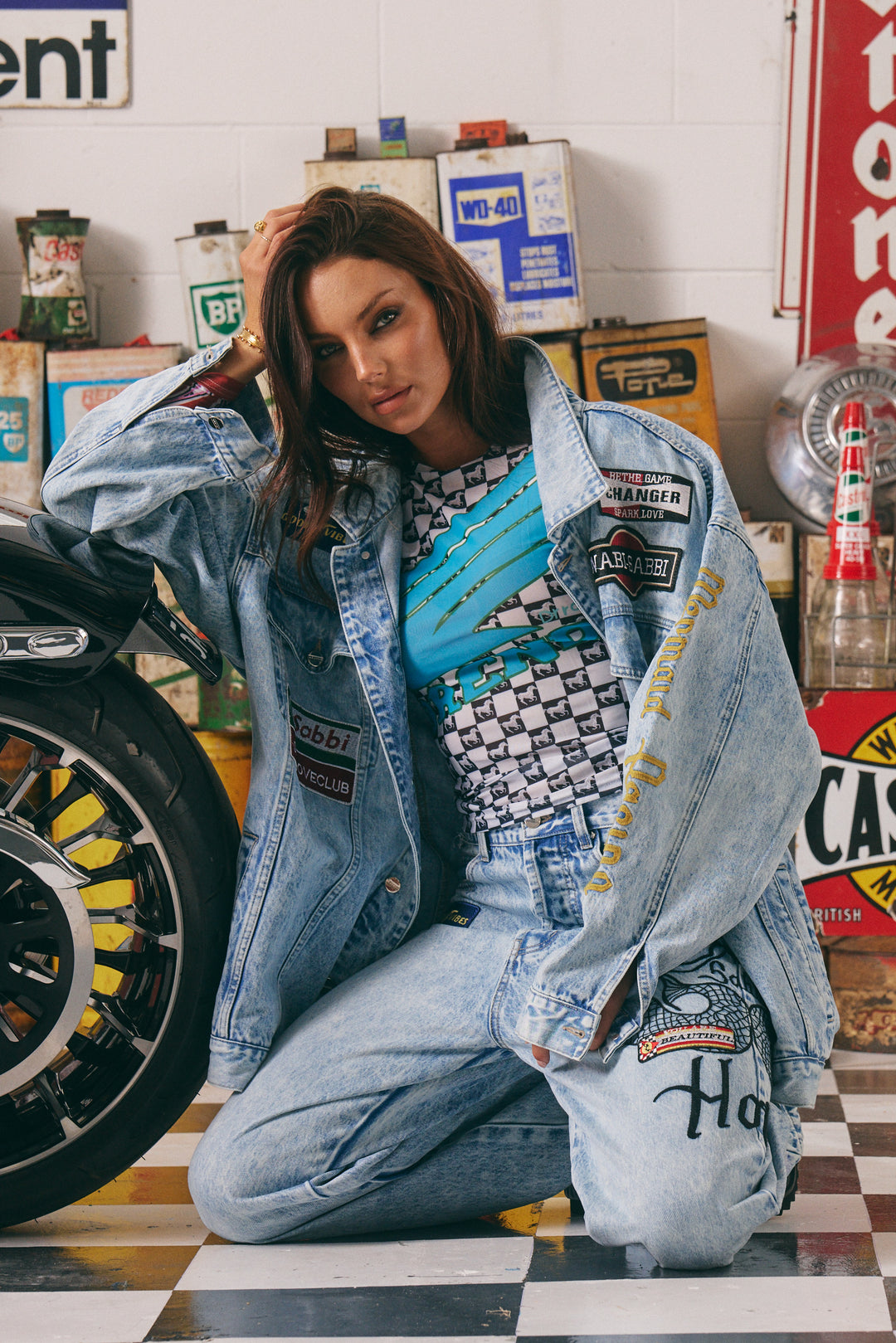 THE MERMAID RACING DENIM JACKET