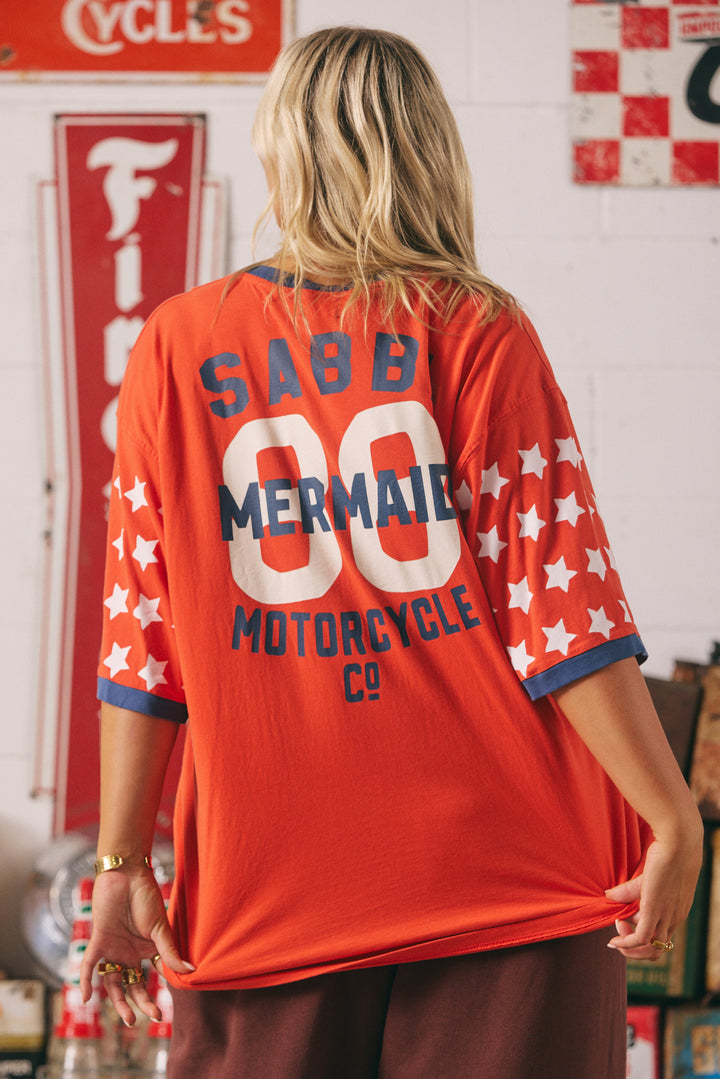 THE VERY OVERSIZED VINTAGE DREAM BIG BRENDA TEE - RED