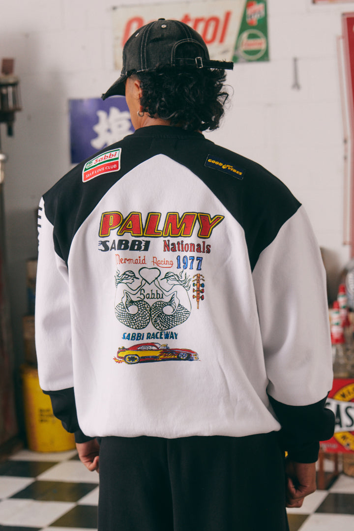 THE DIEGO JUMPER- MERMAID RACING - BLACK & WHITE