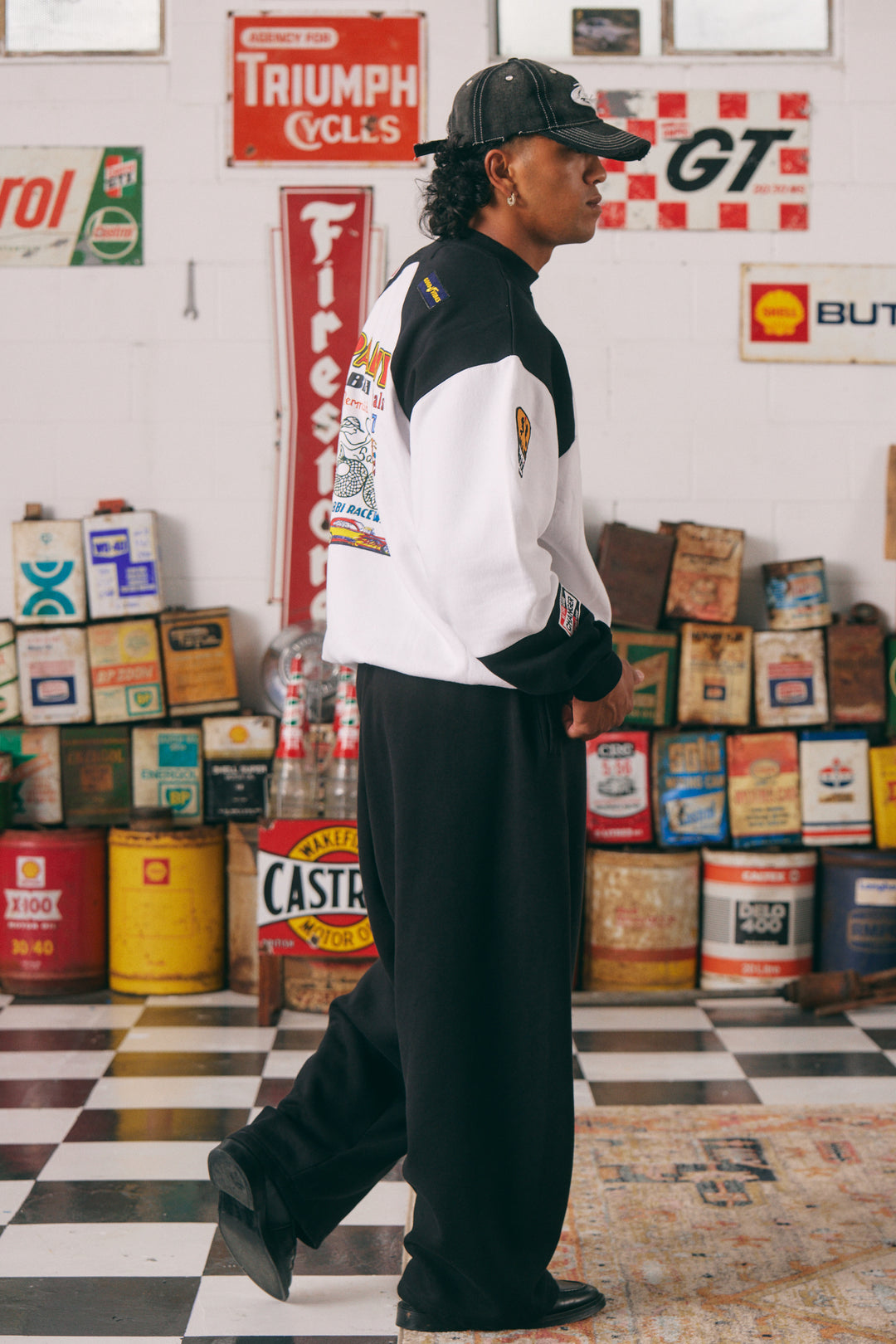 THE DIEGO JUMPER- MERMAID RACING - BLACK & WHITE