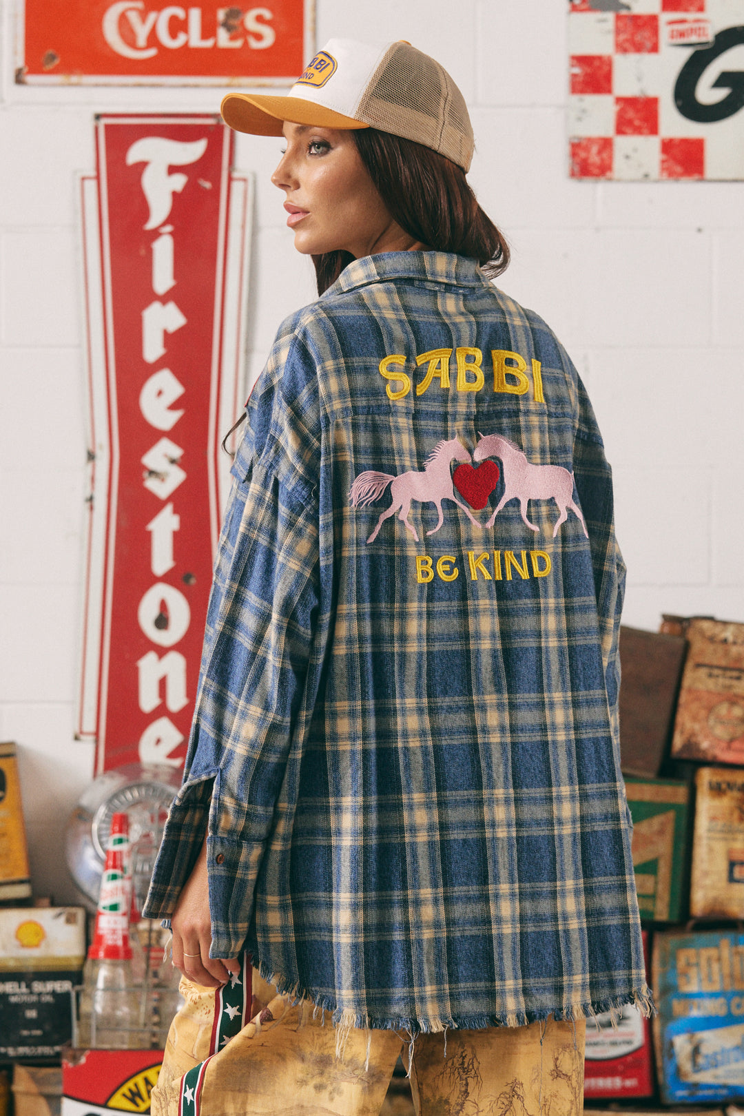 THE HORSE POWER FLANNEL SHIRT - BLUE