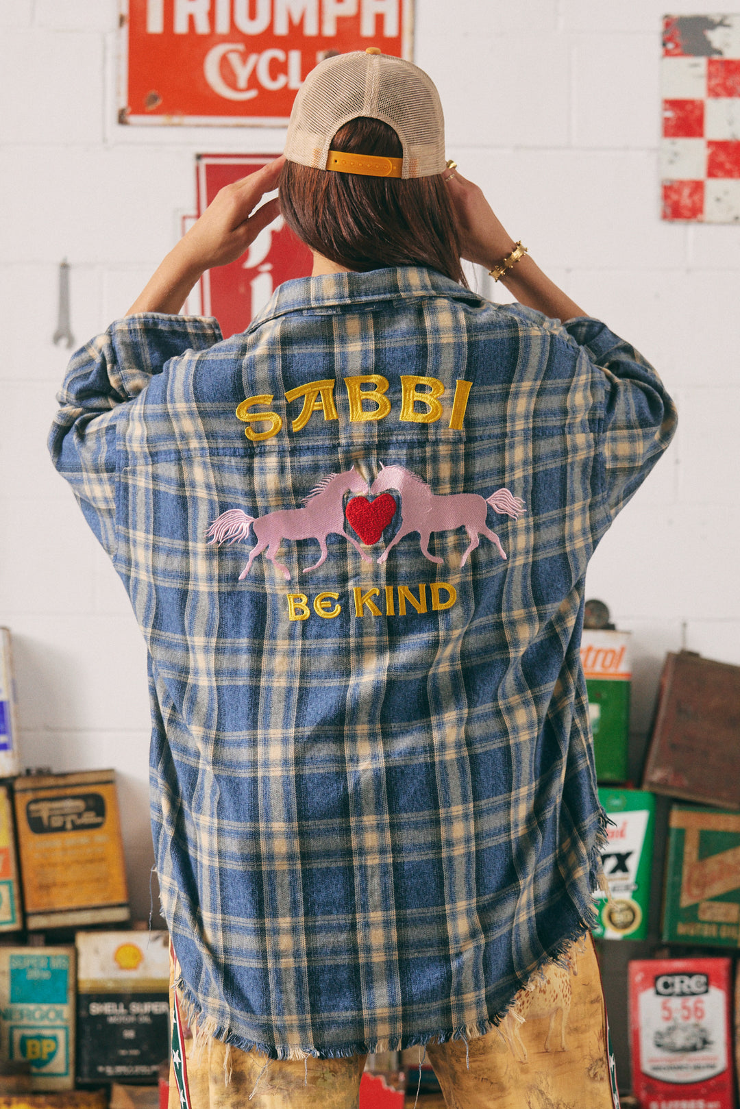 THE HORSE POWER FLANNEL SHIRT - BLUE