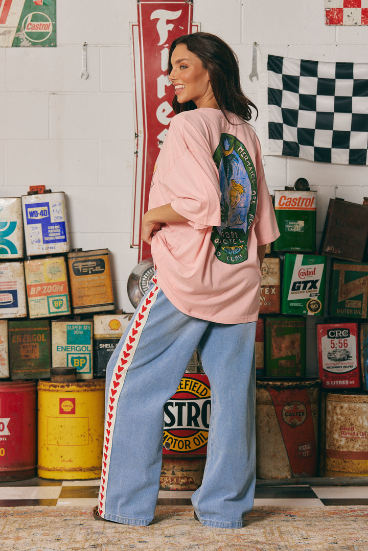 THE VERY OVERSIZED MERMAID TEE - PINK