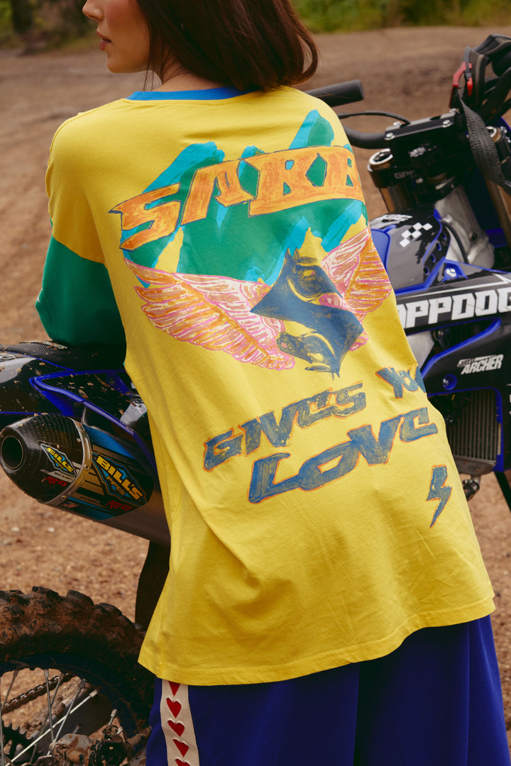 THE DON'T QUIT YOUR DAY DREAM LONG SLEEVE TEE - YELLOW