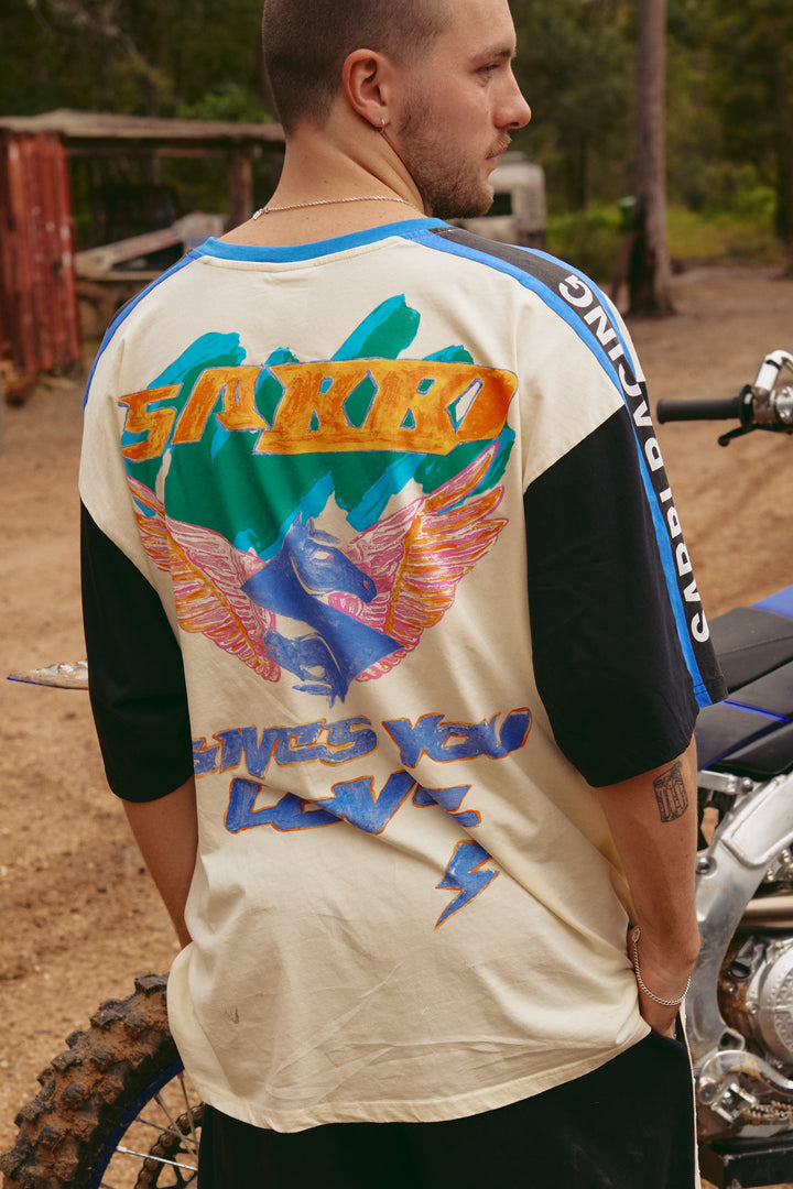 THE VERY OVERSIZED DON'T QUIT YOUR DAY DREAM TEE - CREAM