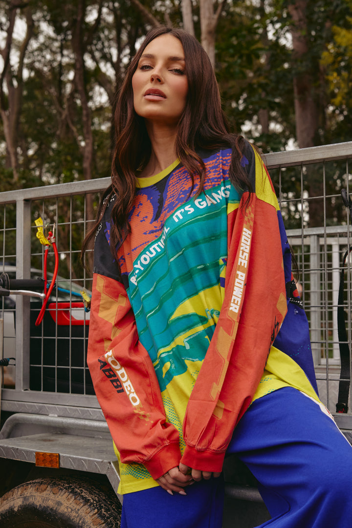 THE IT'S GANGSTER LONG SLEEVE TEE - YELLOW