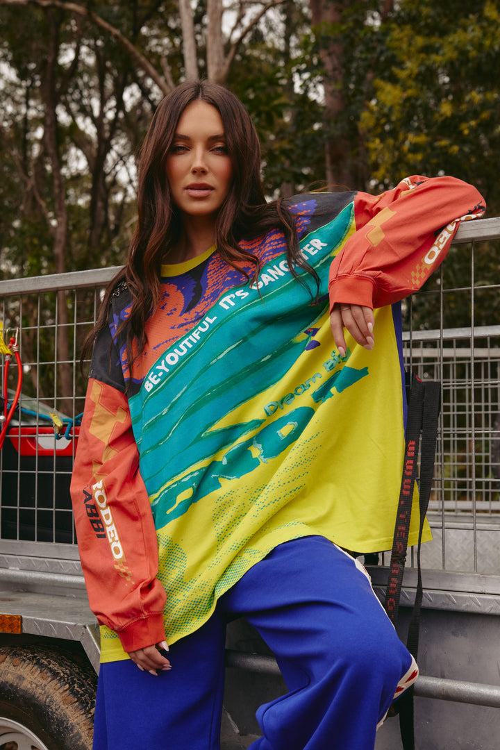 THE IT'S GANGSTER LONG SLEEVE TEE - YELLOW