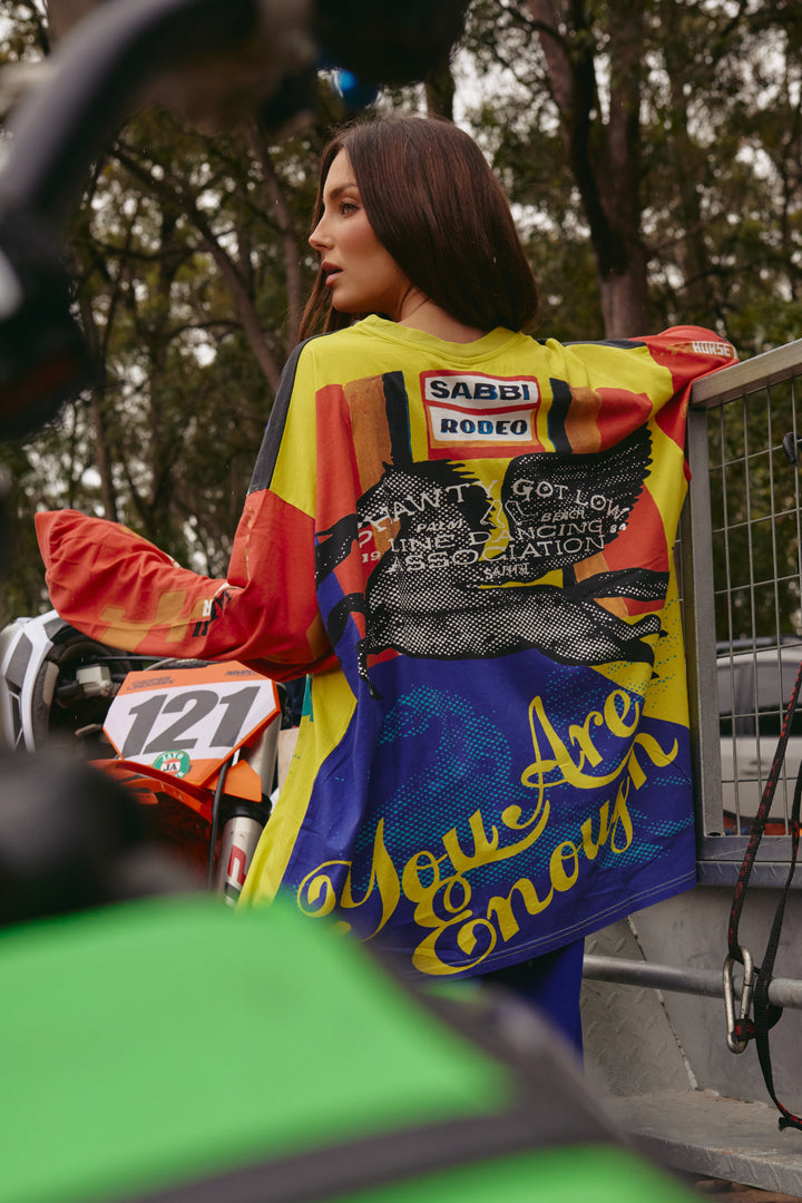 THE IT'S GANGSTER LONG SLEEVE TEE - YELLOW