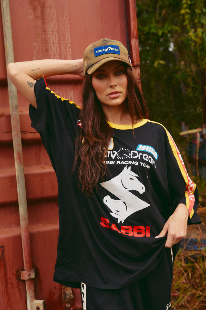 THE VERY OVERSIZED DON'T QUIT YOUR DAY DREAM TEE - BLACK