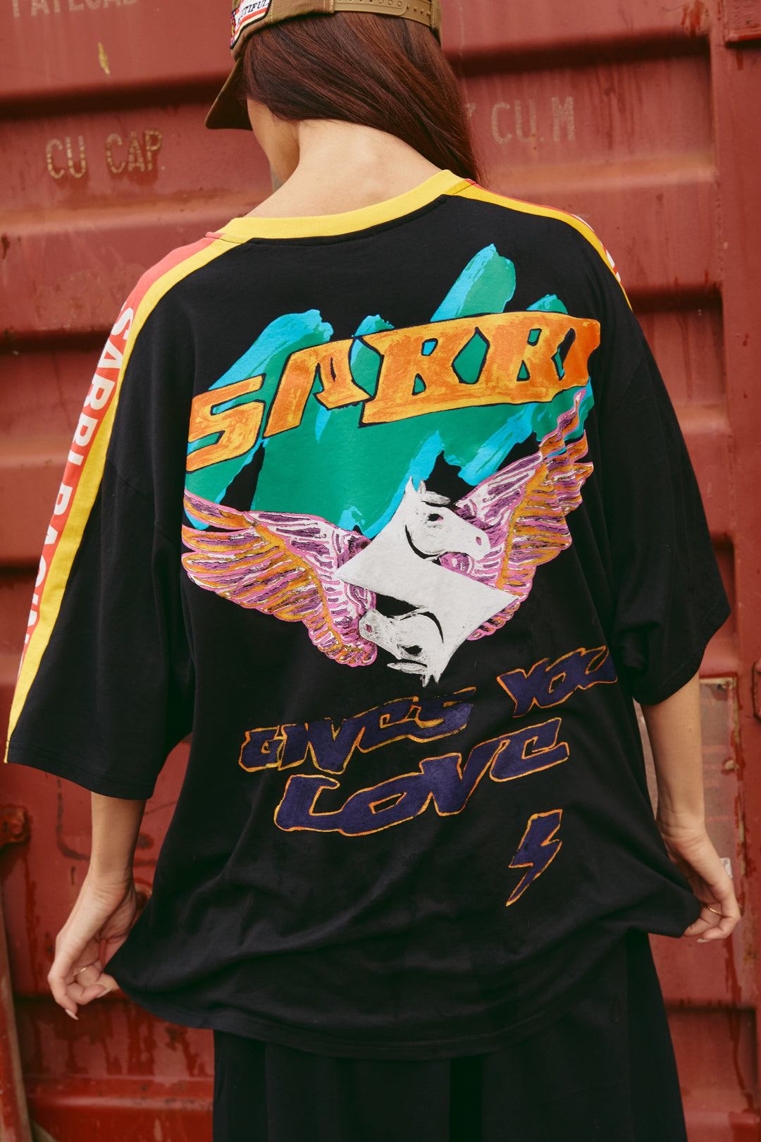 THE VERY OVERSIZED DON'T QUIT YOUR DAY DREAM TEE - BLACK