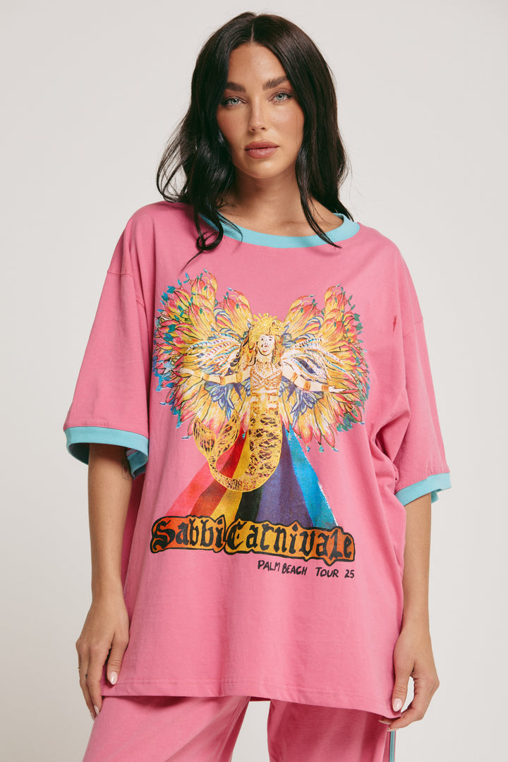 THE VERY OVERSIZED CARNIVALE TEE - PINK