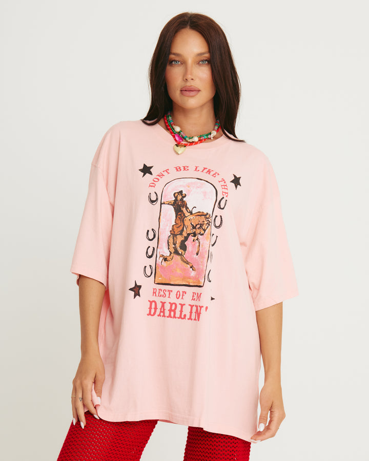 THE VERY OVERSIZED DARLIN TEE - PINK