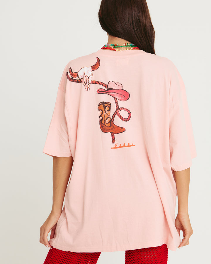 THE VERY OVERSIZED DARLIN TEE - PINK