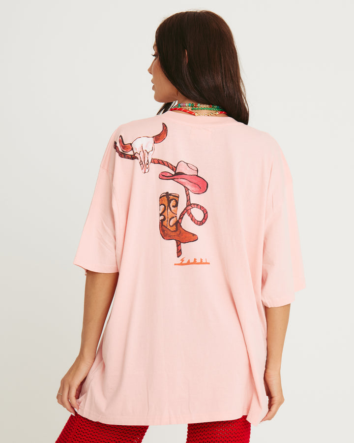 THE VERY OVERSIZED DARLIN TEE - PINK