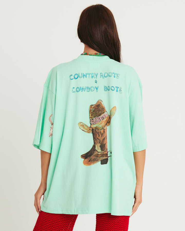 THE VERY OVERSIZED BRUMBY TEE - MINT