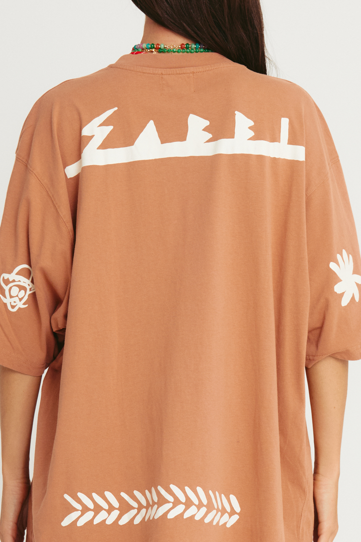 THE VERY OVERSIZED MARGIE TEE  - MOCHA